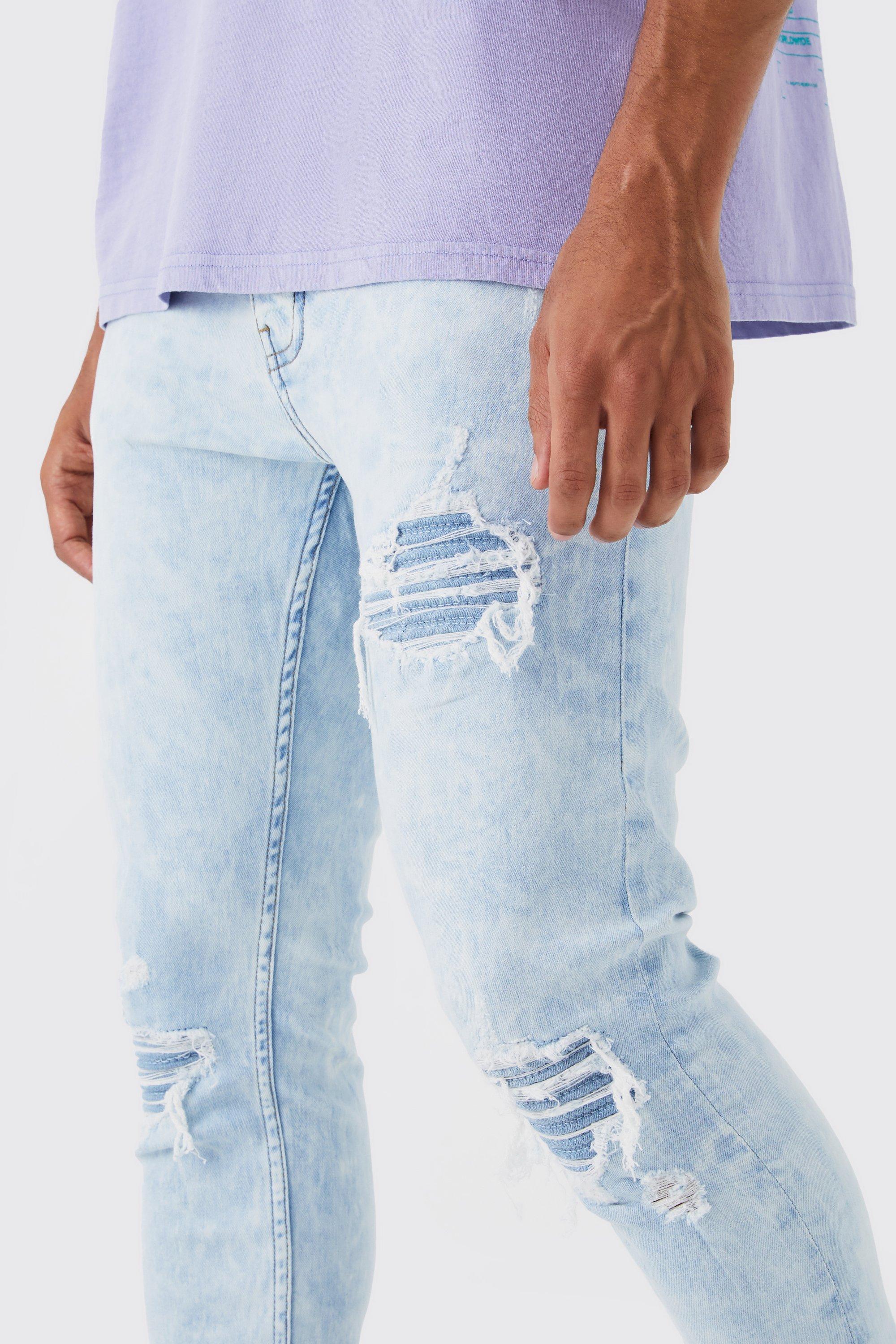 Ripped stonewash hot sale jeans